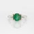 1.6Ct Zambian Emerald Ring With Earth Mined Diamond Accents: Solid 14k Gold, , Size 6.75 For Sale - Image 4 of 8