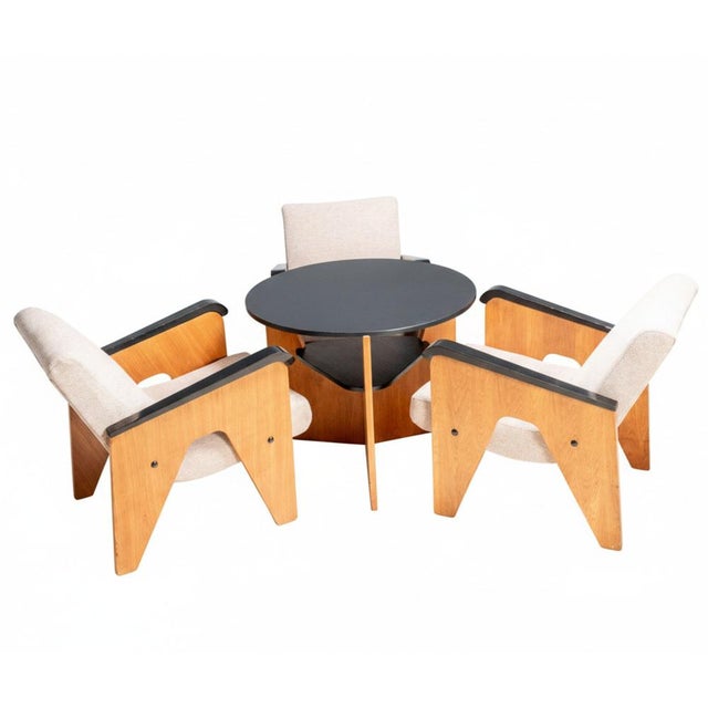 Mid-Century Czech Armchairs, 1950s For Sale - Image 4 of 9