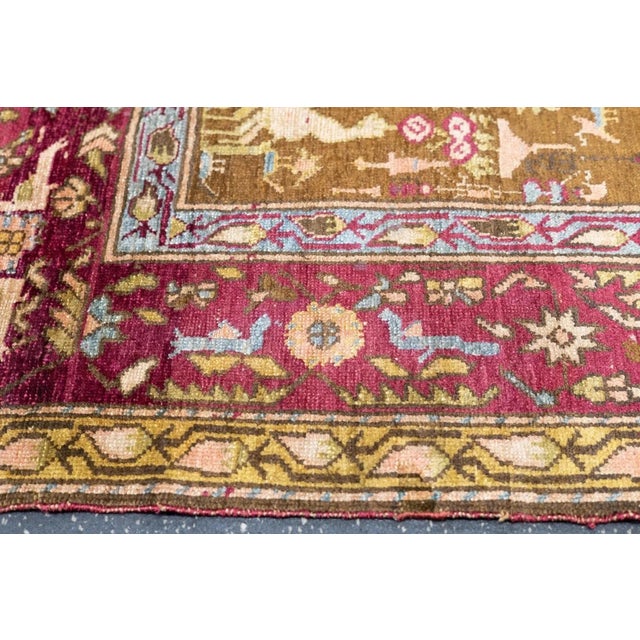 Textile Antique Turkish Silk Rug 3'6'' X 5'1'' For Sale - Image 7 of 11