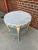 Vintage Hand-Painted Pale Blue & Marble Newly Painted Two-Tier Accent Table by Turtle and Crane - Italian Rococo Style For Sale - Image 10 of 13