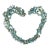 Teal / Bronzy Crystal Bead Necklace For Sale