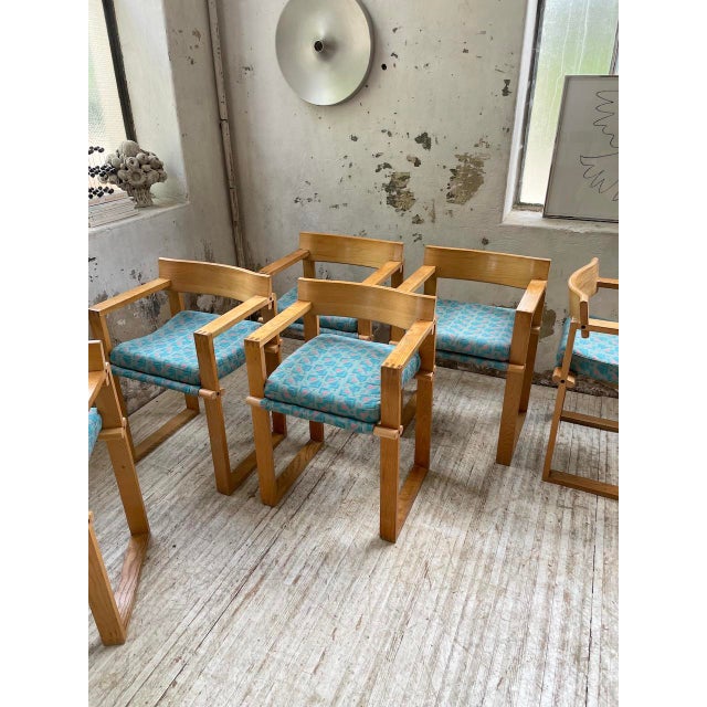 Oak Chairs with Armrests by Ate Van Apeldoorn, 1960s, Set of 6 For Sale - Image 17 of 18