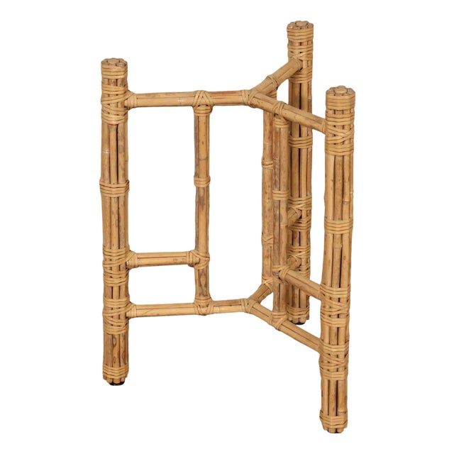 McGuire Bamboo Rattan Table Base For Sale