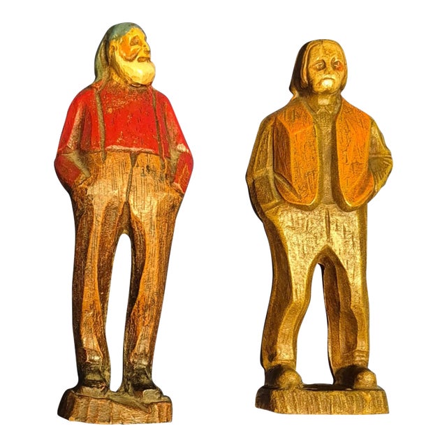 Vintage Syroco Wood Figurines From the Mid-Century Era For Sale