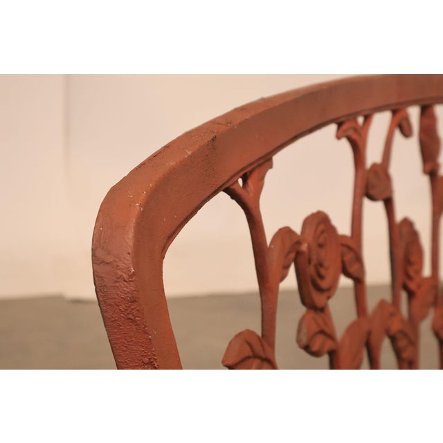 Cast Aluminum Vintage Rose Garden Bench For Sale - Image 14 of 18