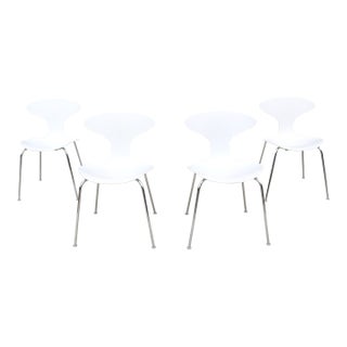 Modern Ross Lovegrove for Bernhardt Design Orbit Stacking Dining Chairs Set of 4 For Sale