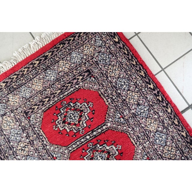 1950s, Mid-Century Vintage Uzbek Bukhara Style Wool Runner 2.8' X 7.9' For Sale - Image 11 of 12