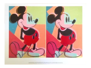 Andy Warhol Foundation Vintage 1995 Lithograph Print " Double Mickey " 1981