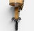 Art Nouveau Antique 1920s Wrought Iron Base With Brass Leaf For Sale - Image 3 of 6