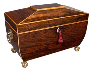 Antique Sarcophagus Tea Caddy, English, Loose Leaf Case, William Iv, Circa 1835