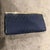 Zenith 1980s Blue Fabric and Brass Italian Continuous Logo Clutch by Zenith For Sale - Image 4 of 15