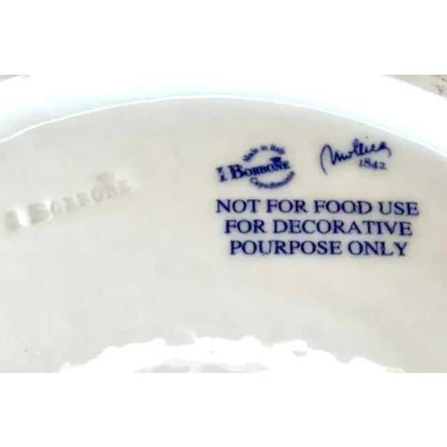 Large Italian Ceramic Seashell Centerpiece Bowl by Borbone Capodimonte For Sale - Image 9 of 13