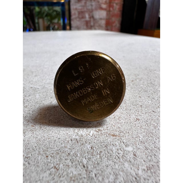 Hans-Agne Jakobsson Brass Candle Holder, 1960s For Sale In Los Angeles - Image 6 of 7