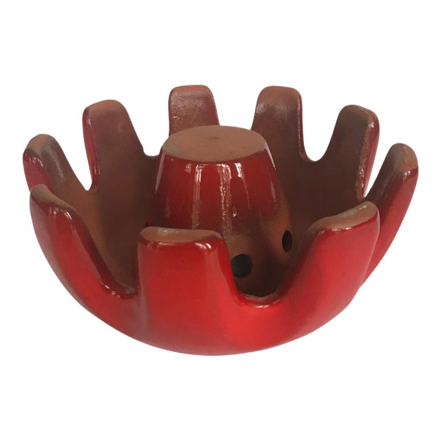 Vintage Frankoma Pottery Warming Base or Chafing Dish Base For Sale