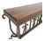 Mexports by Susana Molina Mesquite Wood and Iron Console Table For Sale