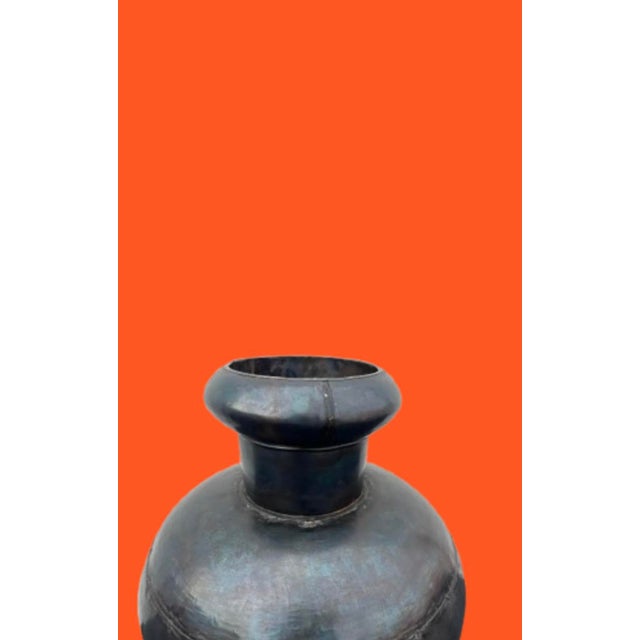 Vintage Monumental 52” Tall India Iron Pot For Sale In Miami - Image 6 of 9