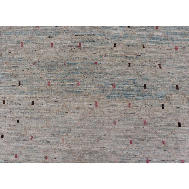 Neutral Tone Modern Hand Knotted Rug by Keivan Woven Arts, 5'10 X 9'2 For Sale - Image 12 of 14