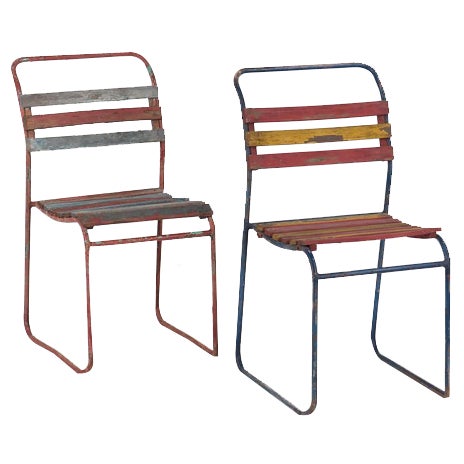 Antique Garden Chairs, 1900s, Set of 4 For Sale