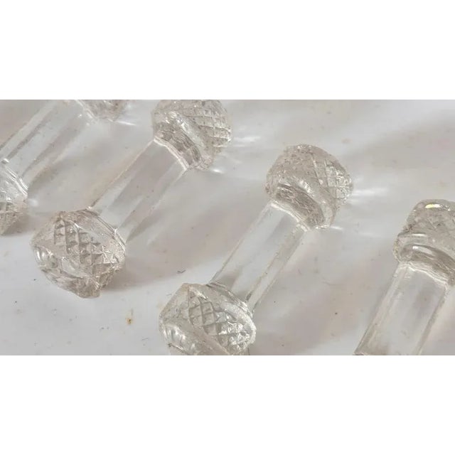 Vintage French Crystal Knife Rests, 1970s, Set of 8 For Sale - Image 11 of 14