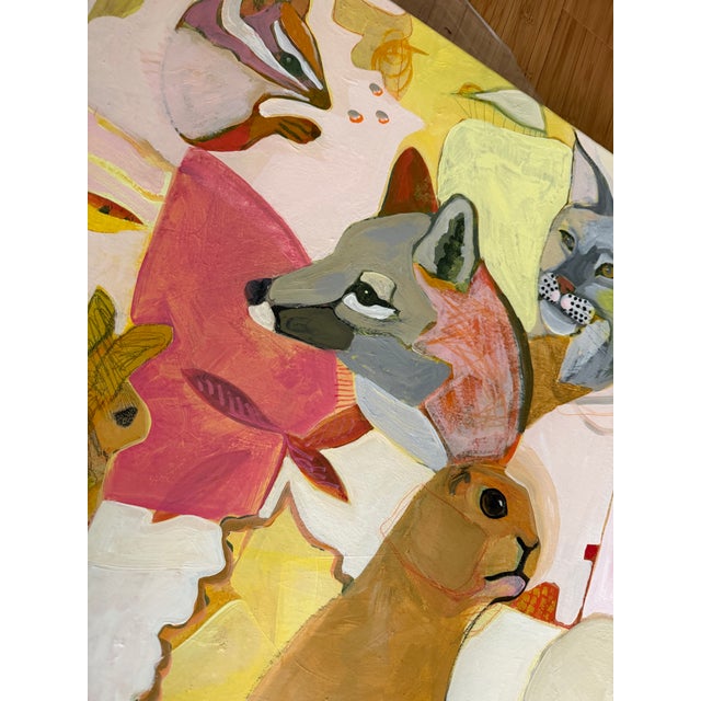 2020s “The Company One Keeps” a Fun Animal Painting by LWren Walraven For Sale - Image 5 of 9