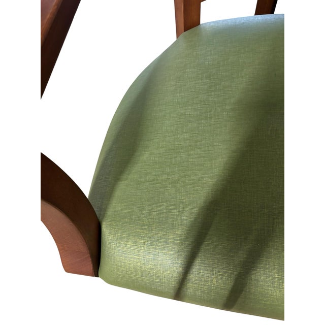 Wood Vintage Fairfield Furniture Modern Green Occasional Chair For Sale - Image 7 of 11