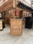 This small poplar wood cabinet has been completely restored. It consists of two doors opening onto storage spaces and a...