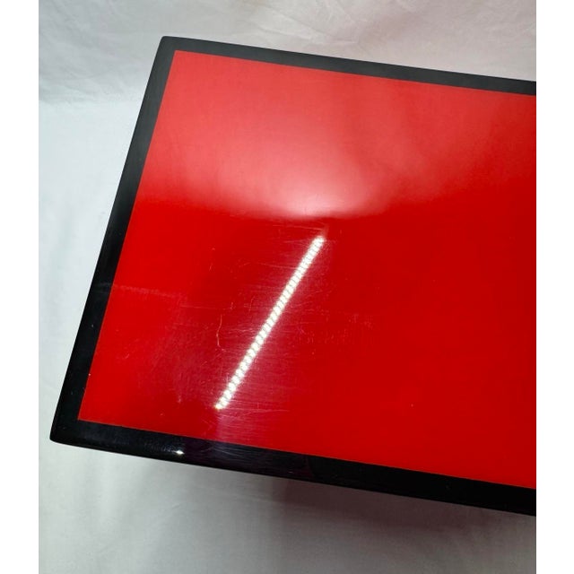Hollywood Regency Style Lacquer Trinket Box Chinese Red and Black For Sale - Image 9 of 12