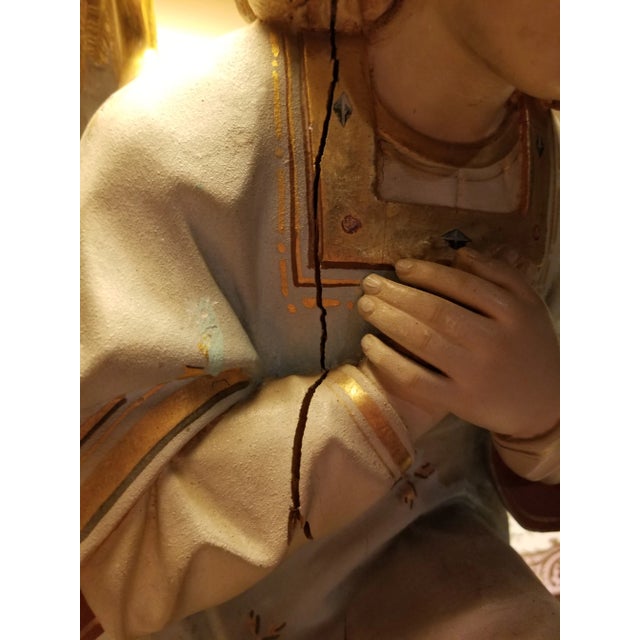 Blue Antique Angel Lamps - a Pair For Sale - Image 8 of 17