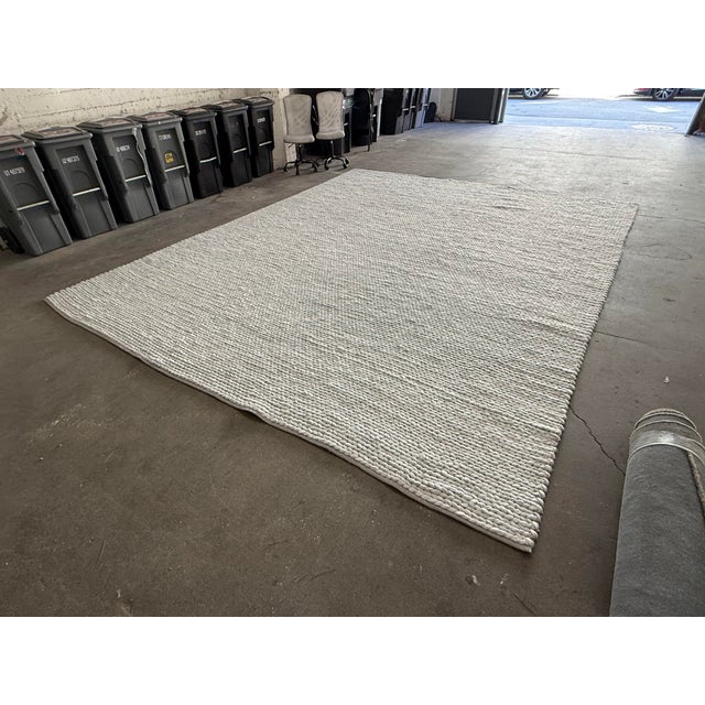 11ft 9in × 14ft 7in Exquisite Rugs Arlow Collection Handwoven Textured Poly Blend Area Rug For Sale - Image 4 of 12