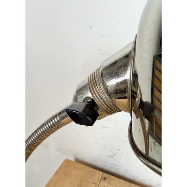 Vintage Industrial Chrome Gooseneck Table Lamp, 1950s For Sale - Image 11 of 16
