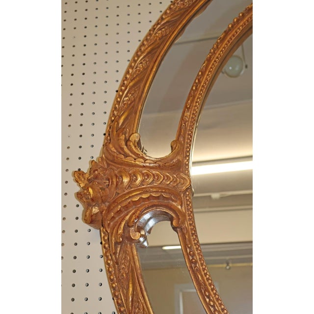 Glass Vintage Large Napoleon III Style Composite Gold Mirror 56 X 40 For Sale - Image 7 of 7