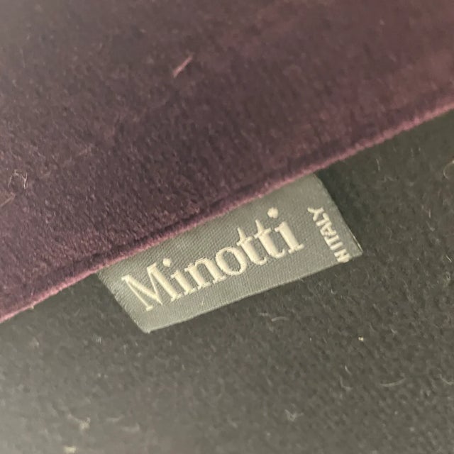 Eggplant Minotti Aston Settee For Sale - Image 8 of 8