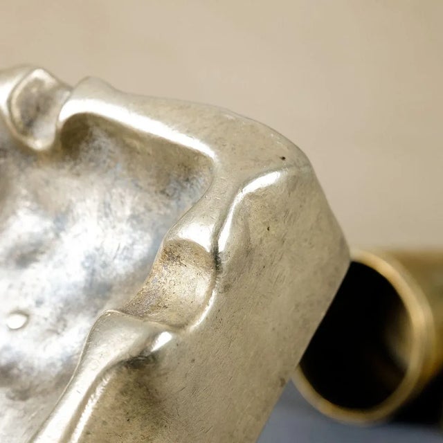 Mid-Century Brutalist Brass Smokers Set, Set of 2 For Sale - Image 18 of 18