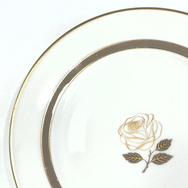 Gold-Embellished Vintage Porcelain Wall Plate Curation - Group of 7 For Sale - Image 17 of 18