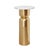 Contemporary Matthew Izzo Home Alina Marble and Brass Side Table For Sale - Image 3 of 4