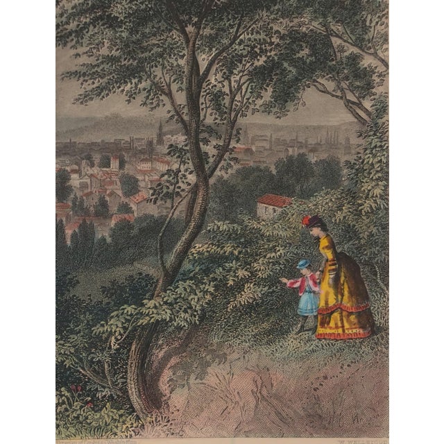 Antique Hand Colored Engraving "City of Cincinnati" Reproduction by William Wellstood For Sale In Cincinnati - Image 6 of 15
