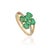 VR Jewels 14k Gold Certified Natural Zambian Emerald Diamond Cluster Ring Size 5 For Sale - Image 4 of 18