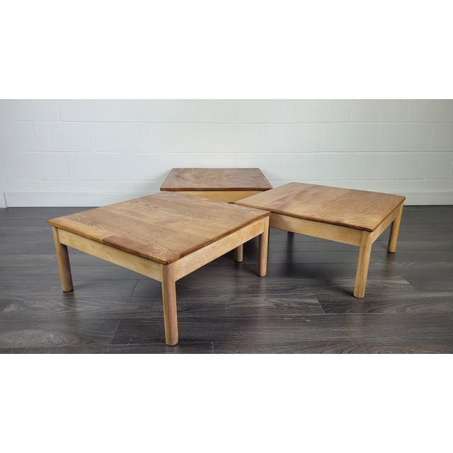 Square Side Tables from Ercol, 1980s, Set of 3 For Sale - Image 6 of 13