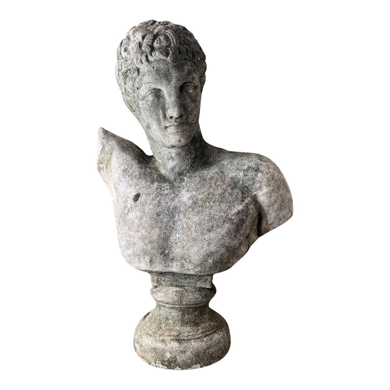 Antique Italian Stone Sculpture Bust of Hermes of Olympia Chairish