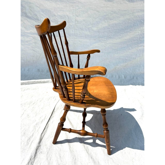Wood 1960's Hale East Arlington Vt Windsor Arm Chair For Sale - Image 7 of 8