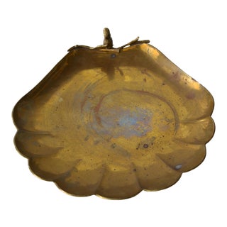 Vintage Bird Perched Brass Bowl For Sale