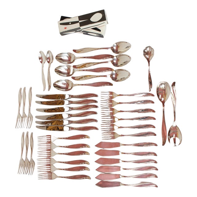 Polish Cutlery Set for Six by Hefra Amerykański, 1990s, Set of 40 For Sale
