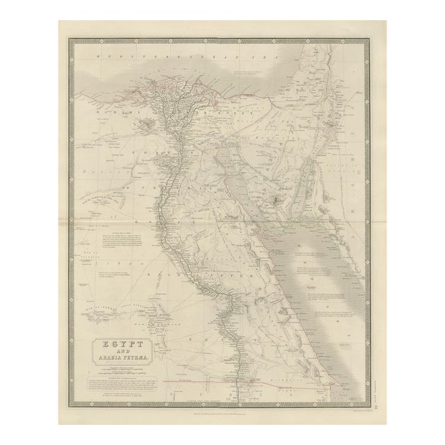 Egypt and Arabia Petraea Nile Map, 1815 For Sale