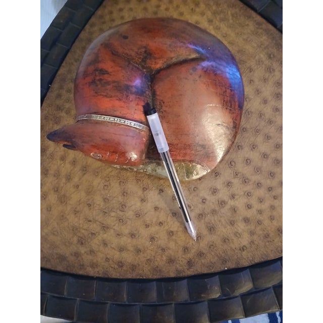 1970s | "The Guardian" Curled Feline in Wood & Bronze ​Presented by Methinks Art Studio and Dwelling Artistic Intervention by Splendidus For Sale - Image 10 of 12