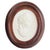 Meissen Biscuit plaque, c. 1970s. Oval relief plaque in white biscuit porcelain with a classical female profile portrait,...