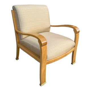 Sally Sirkin Lewis for J Robert Scott Art Deco Chair, 1 of a Pair For Sale