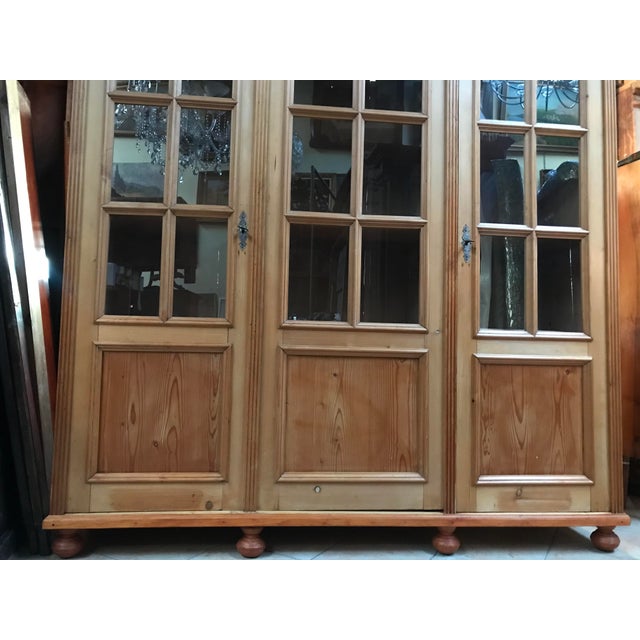 Large Bookcase with Glass Fronts, 1930s For Sale - Image 12 of 18