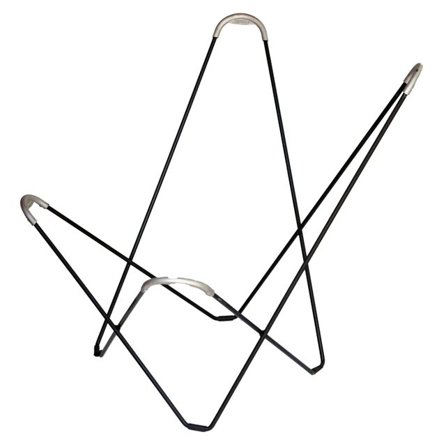 Pr. Vintage Cuero Butterfly Chairs W/Shearling Covered Seats For Sale - Image 4 of 8