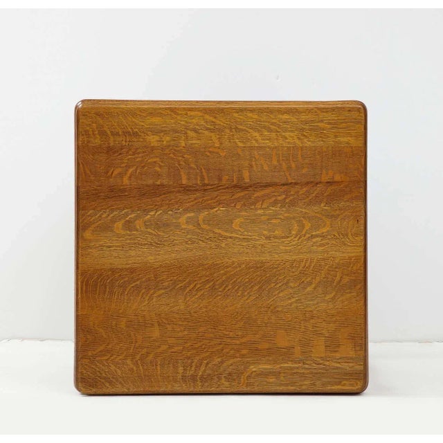 1940's French Two Tier Large Oak Side Table For Sale - Image 4 of 13