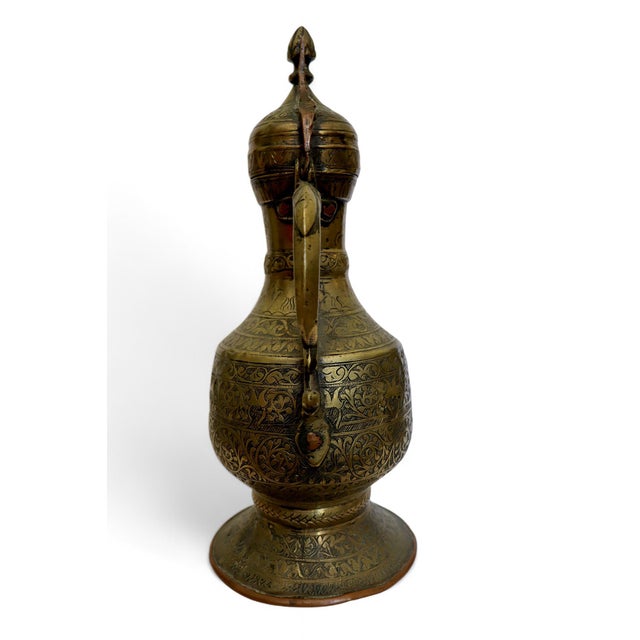 Antique Central Asian Brass Teapot Ewer 19th century Bukhara - Samarkand Oftoba - vessel for water. Bukhara, the end of...